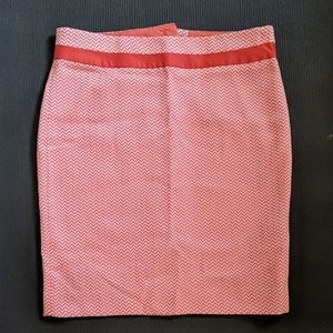 Orange Chevron work skirt